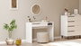 Hanah Home Mesa de maquillaje On18-W Blanca